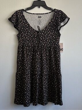 SO Black Floral Dress